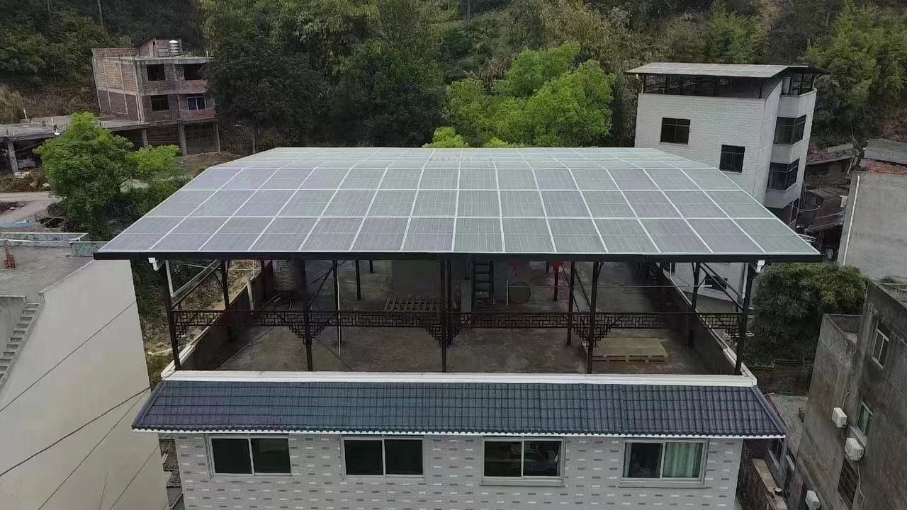 固始15kw+10kwh自建别墅家庭光伏储能系统